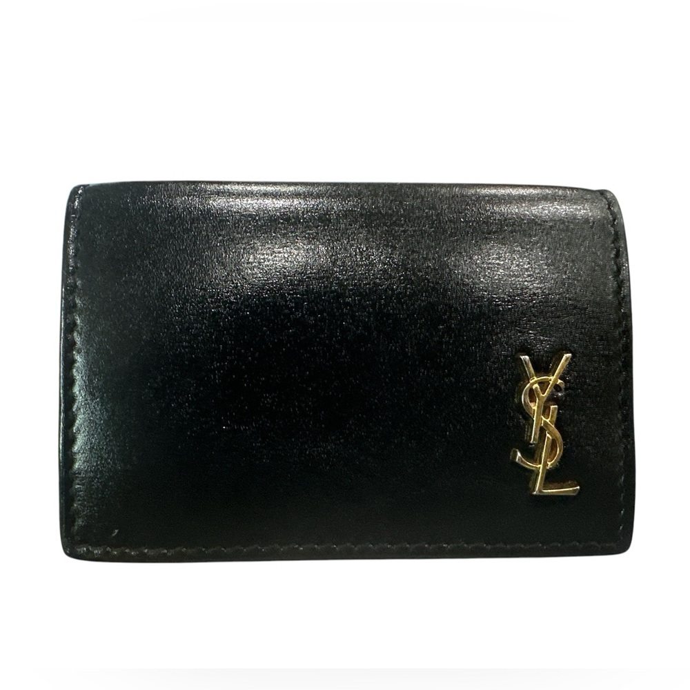 142 YSL trifold Black Wallet